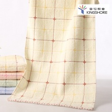 清新格子100%棉提缎毛巾