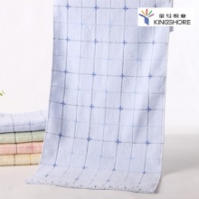 清新格子100%棉提缎毛巾