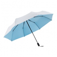 创意清新条纹伞彩胶防晒遮阳伞