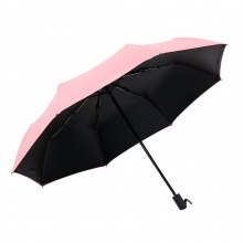 新款超轻三折太阳伞小黑伞折叠雨伞